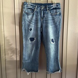 Time & Tru Blue Jean Capris size 6